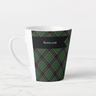Traditional Sinclair Clan Highland Plaid Latte Mug