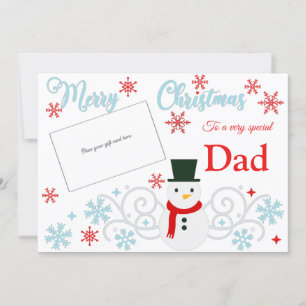 Traditional Snowman Christmas Gift Card Holder