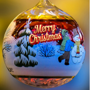  Traditional Snowman Christmas Keepsake Tree Decoration Card