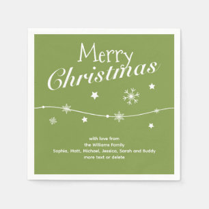 Traditional - Soft Green - Christmas Napkins