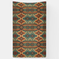 Traditional Southwestern rustic teal & brown 