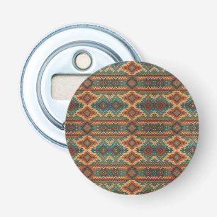 Traditional Southwestern rustic teal & brown Bottle Opener