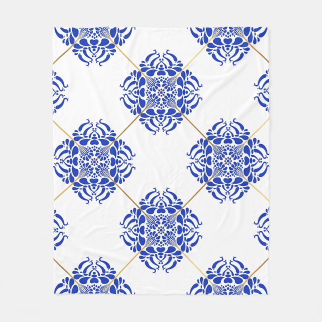 Traditional spain seamless pattern. Spanish cerami Fleece Blanket (Front)