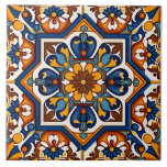 Traditional Spanish Mediterranean Decorative Tile<br><div class="desc">Traditional Spanish Mediterranean Decorative Ceramic Tile</div>