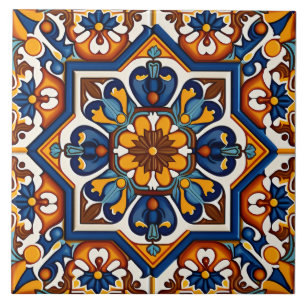 Traditional Spanish Mediterranean Decorative Tile