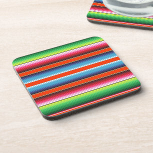 Traditional Spanish Serape Fiesta Mexican Blanket Coaster