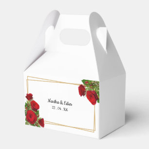 Traditional Spanish Wedding Favour Box Red Roses
