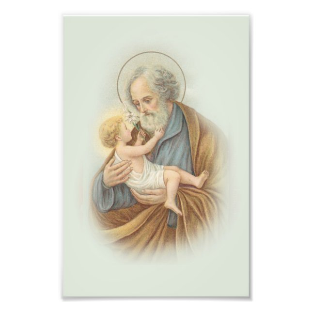 Traditional St. Joseph & Child Jesus Photo Print (Front)