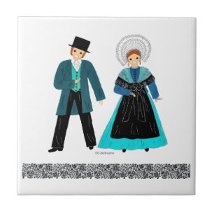 Traditional suit of Nord-Pas-de-Calais Tile