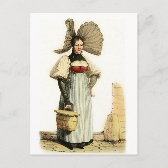 Traditional Swiss Costume of Bern Postcard (Front)