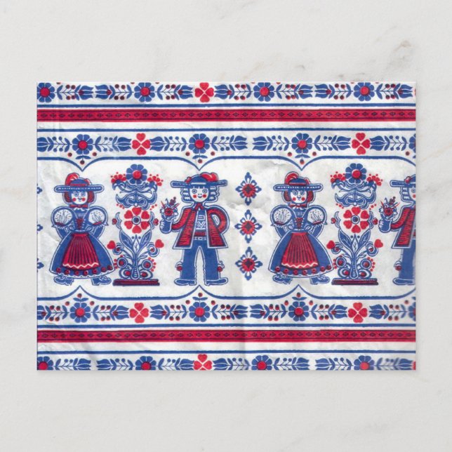 Traditional Swiss fabric design Postcard (Front)