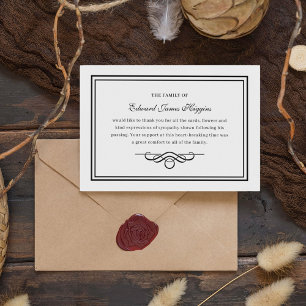 Traditional Sympathy   Funeral Thank You