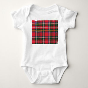 Traditional Tartan Plaid Seamless Wallpaper Baby Bodysuit