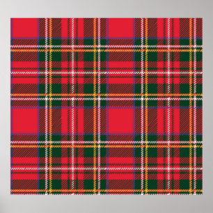 Traditional Tartan Plaid Seamless Wallpaper Poster