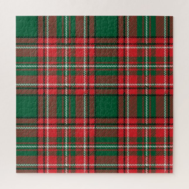 Traditional tartan: red-green plaid pattern. jigsaw puzzle (Vertical)