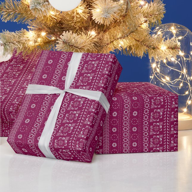 Traditional Tatreez Print Wrapping Paper (Holidays)