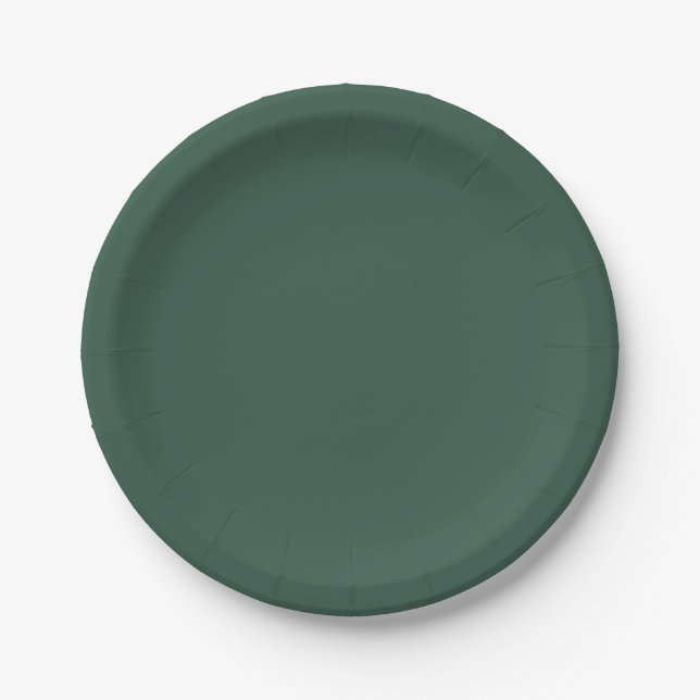 Traditional - Teal Green Paper Plates (Front)