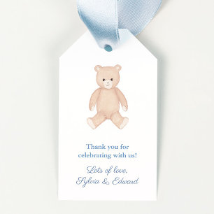 Traditional Teddy Bear Baby Shower Favour Tags