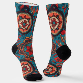 traditional thai art painting , Ethnic seamless pa Socks