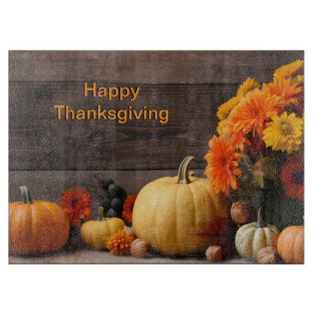 Traditional Thanksgiving Cutting Board (Front)