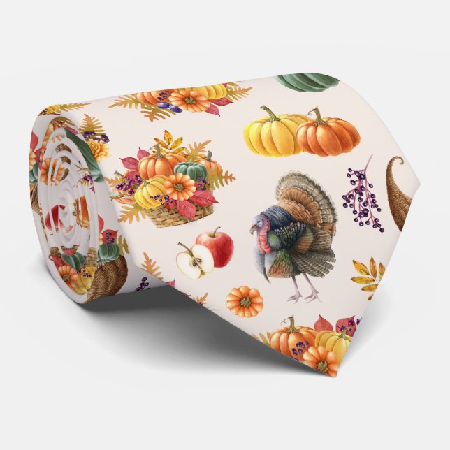 Traditional Thanksgiving Neck Tie (Rolled)