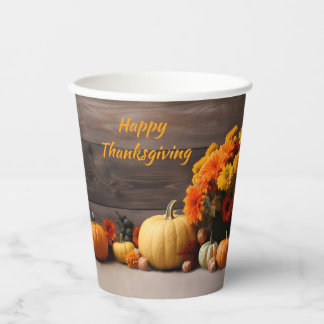 Traditional Thanksgiving Paper Cups