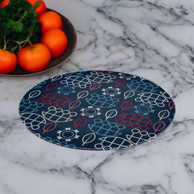 Traditional Tribal Pattern Art Cutting Board (Chopping Board)