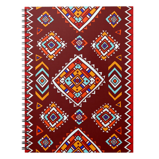 Traditional tribal pattern in ethnic style notebook (Front)