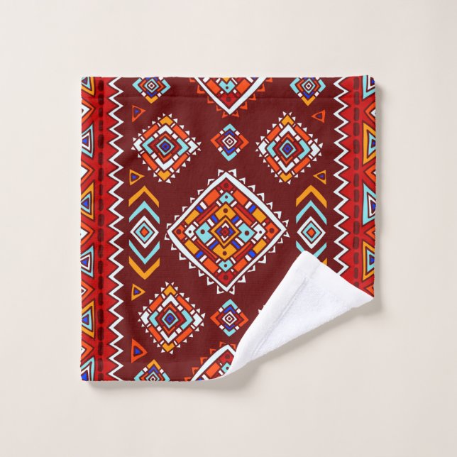 Traditional tribal pattern in ethnic style wash cloth (Wash Cloth)