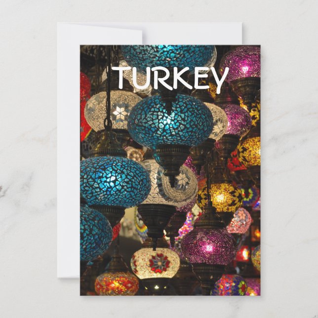 Traditional Turkish lamps Invitation (Front)