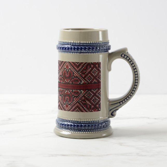 Traditional Ukrainian Design Beer Stein (Right)