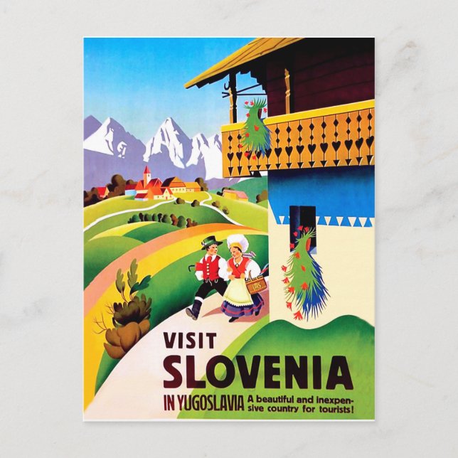 Traditional village in Slovenia, Yugoslavia Postcard (Front)