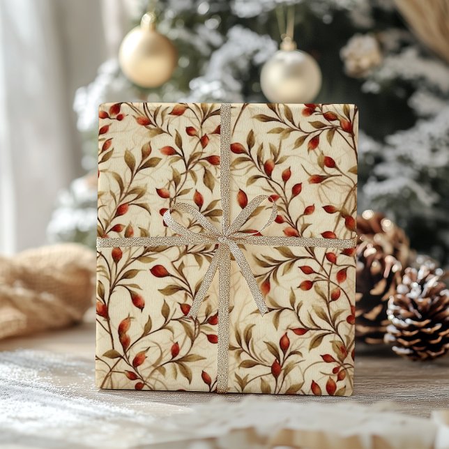 Traditional Vintage Cat Christmas Wrapping Paper (Creator Uploaded)