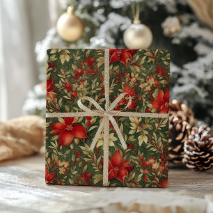 Traditional Vintage Cat Christmas Wrapping Paper