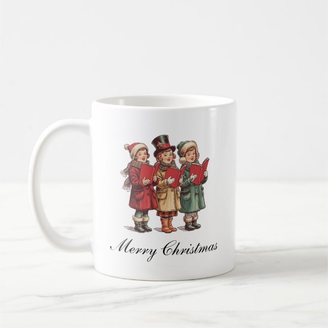 Traditional Vintage Christmas Coffee Mug (Left)