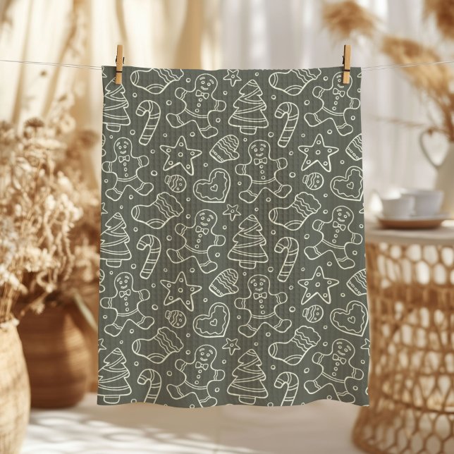 Traditional Vintage Christmas Gingerbread Man Tea Towel (Creator Uploaded)