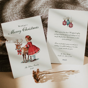 Traditional Vintage Christmas  Holiday Card