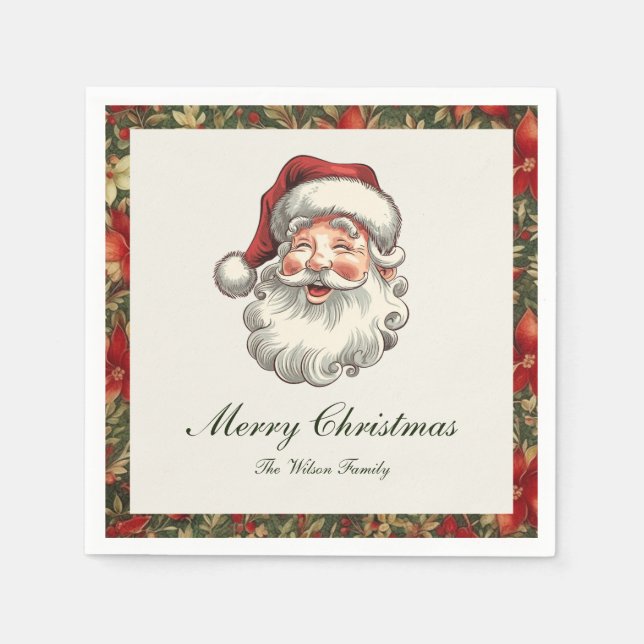 Traditional Vintage Christmas Napkin (Front)