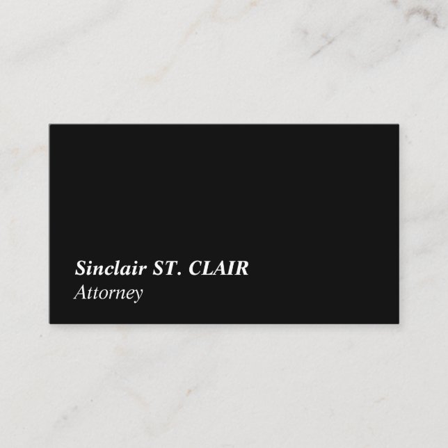 Traditional, Vintage, & Classic Business Card (Front)