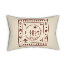 Traditional Warli Art Pillow Case