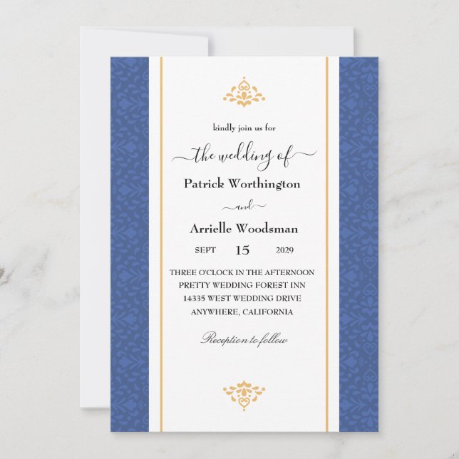 traditional wedding invitation (Front)
