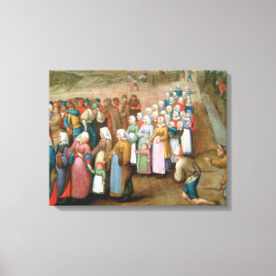 Traditional Wedding Procession (Vintage Art) Canvas Print