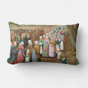 Traditional Wedding Procession (Vintage Art) Lumbar Cushion