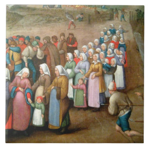 Traditional Wedding Procession (Vintage Art) Tile
