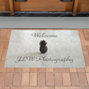 Traditional Welcome Pineapple Customisable Doormat