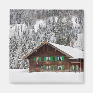 Traditional wooden house in Bavaria magnet