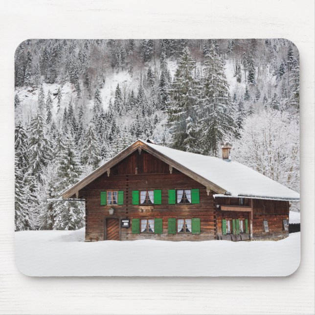Traditional wooden house in Bavaria mousepad (Front)