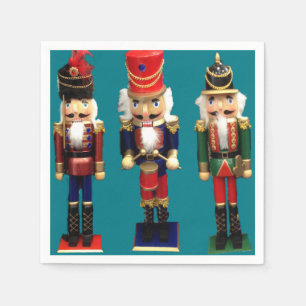 Traditional Wooden Nutcracker Figures Napkin
