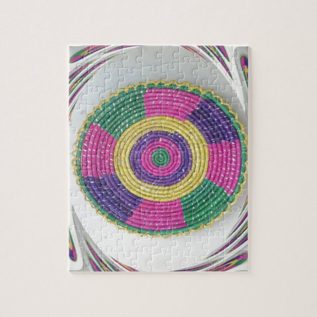 Traditional Woven Plate whirl Jigsaw Puzzle (Vertical)