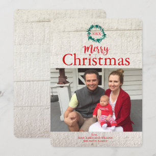 Traditional Wreath Christmas Card